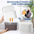 Mini Trash Can with Lid - Tiny Plastic Garbage Bin, Removable Countertop Wastebasket for Bathroom, Office, Kitchen,