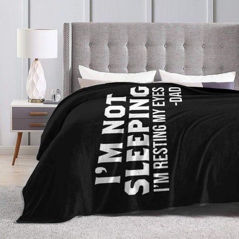 I'm Not Sleeping Ultra-Soft Micro Fleece Blanket Anti-Pilling Flannel Sleep Comfort Sofa Blanket