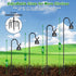 60" 7 Stands,2 Packs ANIDEER Shephards Hook for Outdoor, Heavy Duty Bird Feeder Pole with Base Prongs, Adjustable