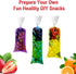 300 3 2x12 Inch, 3x12 Inch, 3x10 Inch Pcs Ice Lolly Bags Disposable Ice Cream Mold Bags with Silicone Funnel, Size