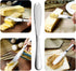 IJPDDRXYN 2 Pack 3-in-1 Stainless Steel Butter Knives with Holes Spreader, Grater & Slicer for Cold Butter, Cheese