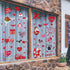 JOZON Valentine's Day Window Clings for Glass Window, 8 Sheets Heart Window Stickers Decals for Party Supplies