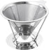 uxcell 600 Mesh Pour Over Coffee Dripper, 124mm Diameter Reusable Coffee Filter with Bracket