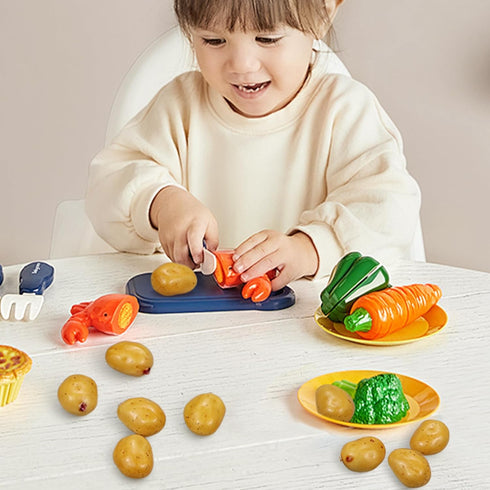 30pcs Lorigun Mini Artificial Potatoes, Lifelike Fake Potatoes Simulation Mini Vegetable for Home Kitchen Decoration