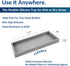 Countertop 2 7.7" Counter Spacewiser and Vanity Tray - PC Small Silicone Bathroom Trays, Kitchen Soap Tray, Dish Sponge
