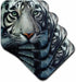 White Tiger Ceramic Tile Coasters, Set of 4, 3dRose cst_18953_3