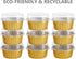 DEAYOU 100-Pack Aluminum Foil Baking Cups with Lids, 5oz Disposable Muffin Cupcake Ramekins