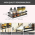 Spice Rack Organizer Wall Mount, 10" Hanging Black Spice Organizer Shelf, Farmhouse Seasoning Organizer for Kitchen