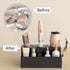 NIUBEE Hair Tool Organizer, Black Acrylic Blow Dryer and Styling Organizer, Bathroom Countertop Storage Stand