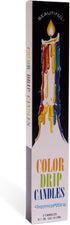 Color Drip Candles, Unscented, 3-Pack (6 Candles Total)