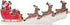 Transpac Y3954 Imports Reindeer Santa Sleigh Figurine - 14.5-inch Length, Resin, Multicolor