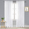 DWCN 95 Inch Length Sheer Curtains, 2 Panels Set, White Rod Pocket Lightweight Voile Drapes for Bedroom/Hotel