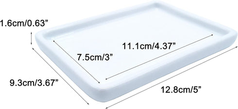 lofekea Ceramic Soap Dish for Shower, 2 Pack Bar Soap Holder and Palette for Watercolors