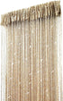 ave split Decorative Door String Curtain, Wall Panel Fringe, Window Room Divider, 100x200cm, Champagne