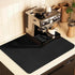Coffee Mat for Countertops, Absorbent Rubber Mat for Coffee Bar, Fits Under Espresso Machine (Black, 16"x24")