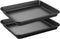 HONGBAKE 2 Pack 9.7X7.5" Toaster Oven Pans, 57% Thicker Nonstick Cookie Sheet Pan Set