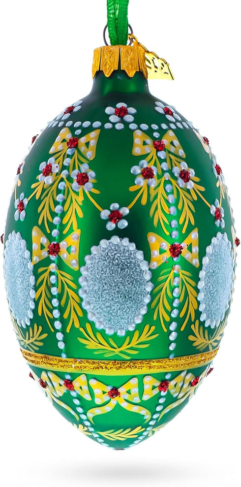 1908 Alexander Palace Royal Egg Glass Ornament, 4 Inches