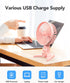 USB Desk Fan, Small Fans with CVT Variable Speeds, Quiet Portable Mini Personal Table Fan for Home Office