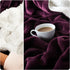 50x60 Inches NANPIPER Sherpa Blanket for Couch, Warm and Lightweight Throw, Soft Fuzzy Plush Fleece for Winter, Plum