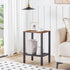 2-Tier BF91BZ01 HOOBRO End Table, Small Side Table with Storage Shelves, Nightstand with Faux Rattan Decoration