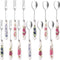 12 Pieces Forks and Spoons with Ceramic Handle, Stainless Steel Utensils Set for Home & Restaurant