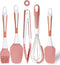 Silicone Kitchen Cooking Utensils Set, 5 Pcs Heat Resistant Spatula Set for Baking, Nonstick Cookware, Dishwasher Safe