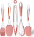 Silicone Kitchen Cooking Utensils Set, 5 Pcs Heat Resistant Spatula Set for Baking, Nonstick Cookware, Dishwasher Safe