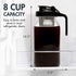 Primula Mason Jar Cold Brew Iced Coffee Maker, Stainless Steel Filter, 2-Quart, Black, Dishwasher Safe