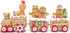 9.25 Hodao Length Christmas Gingerbread Man Train Decorations Xmas Train Figurines Winter Decor Handmade Polyresin