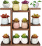 Wood Desktop Plant Stand Indoor Small Windowsill Flower Shelf Tabletop Plant Shelf