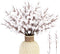Vellibring 32 Pack Artificial White Berry Stems, Christmas White Berries Picks Holly Berry