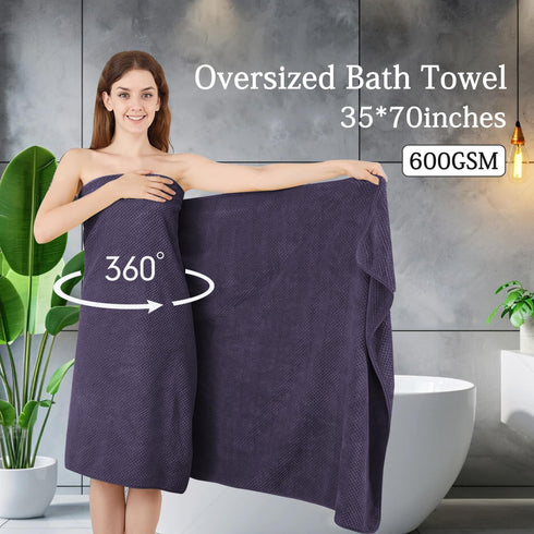 8-Piece Set,2 Sheet,2 4 600 Set,Highly Purplr Bath Towels Oversized Large Bath Towels Hand Towels and Washcloths - GSM