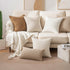 Pack 1 Decor,24x12 Inch MIULEE Textured Boucle Throw Pillow Cover Beige Accent Solid Lumbar Pillow Case Decorative Soft