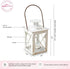 Kate Aspen Vintage Tea Light Candle Holders - Luminous Metal Mini Lantern, Distressed White