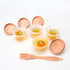 Cute Set of 4 Egg Cooking Pods Mold - Pink Microwave and Stovetop Hard Boiled, Soft Boiled Holder Cups