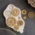 Steampunk Silicone Fondant Molds, Gears Teeth Moulds for Cake Decoration, Chocolate Candy Sugarcraft Cupcake Topper
