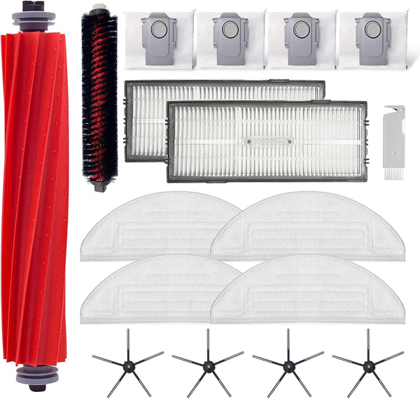 Home Times Accessories Kit for Xiaomi Roborock S7 MaxV Ultra/S7 MaxV Docking, 16PCS, Includes Roller Brush and Filters