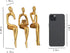 XINXUAN 3 Set Gold Statue Home Decor - Modern Bookshelf & Desk Decor - Piece