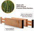 Large Bamboo Drawer Organizer - Expandable Kitchen Drawer Dividers (17" - 21.5") - 6 Pack Adjustable Separators