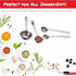 Amco Stainless Steel Measuring Spoons Set, 4-Piece, Stackable, Ergonomic Handles, Dishwasher Safe