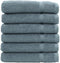 Linum Home Textiles 100% Turkish Cotton Denzi Washcloths, Set of 6, Light Blue