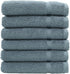 Linum Home Textiles 100% Turkish Cotton Denzi Washcloths, Set of 6, Light Blue