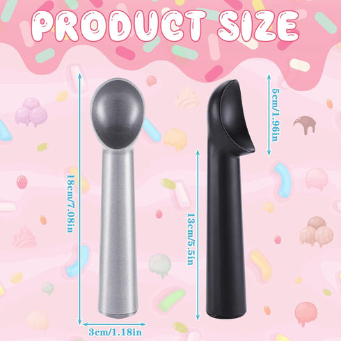 8 7 Inch Frozen Gejoy Pcs Ice Cream Scoop Nonstick Anti Freeze Ice Cream Scooper Aluminum Design Dessert Spoon