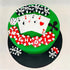 3D Casino Themed Poker Silicone Molds, Mini Heart Molds for Cake Decorating, Cupcake Topper, Candy Set of 1