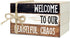 Ycyfckdr Decorative Wood Book Stack for Home, Welcome to Our Beautiful Chaos, Rustic