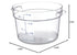 Carlisle FoodService Products Storplus Round Food Storage Container, 12 Quart, Clear, Stackable Design