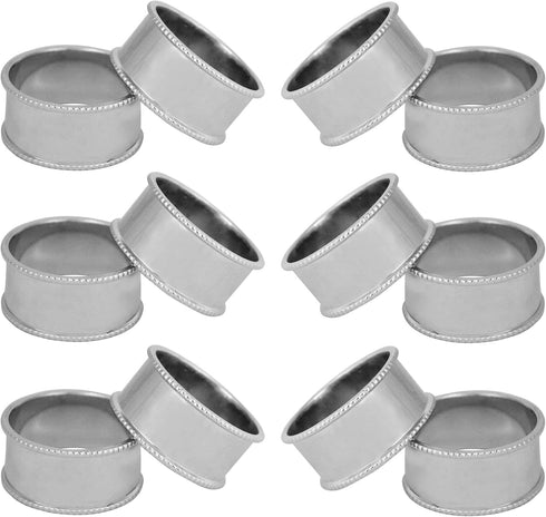Handmade Napkin Rings Holder Set of 12 for Dinning Table Parties Everyday (Pack of 12)