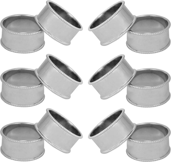 Handmade Napkin Rings Holder Set of 12 for Dinning Table Parties Everyday (Pack of 12)