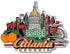 Atlanta City Magnet by Classic Magnets, 3D Rubber Vintage-Style Collectible Souvenirs Made in The USA, 4.2" x 3.2"