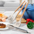 LIANYU 15-Piece Kitchen Cooking Utensils Set with Holder, Silicone Tools for Nonstick Cookware, Khaki
